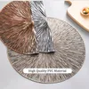 Table Mats Creative Pvc Placemat Solid Color Hollow Octagonal Western Heat Insulation Pad Home Non-Slip Bowl Mat For Decor