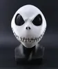 Nouveau Nightmare Before Christmas Jack Skellington White Latex Mask Movie Cosplay Props Halloween Party Mischievous Horror Mask T9425245