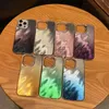 Luxury Dazzling Color Stamping Foxtail Phone Case For iPhone 11 12 13 14 15 Pro Max Fashion Gradual Color Shockproof IMD Cover 100pcs