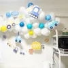 Ins Car Bus Theme Birthday Party 1st Banner Decoration White Balloons Clound Scene Background wall Boy Girl Baby Shower 231227