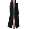 Autumn Winter Women Fashion Long Coat Warm Pure Color With Pocket Ladies Outwear High Quality Loose Clothing for Womens 231227