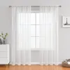 Curtain 1 Sheet Chic Window Tulle 4 Sizes Gauze Washable Delicate Decorative Living Room