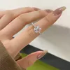 Confezione regalo per anelli di fidanzamento nuziale con promessa di eternità da donna del 2023, misura 5-9
