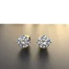 Avarta Jewellery 18k Gold Lab Grown 1 Carat Each Solitaire Stud Earrings