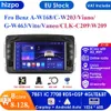 Octa-core 2din Android 12 Radio Stereo Car Multimedia Player for Mercedes Benz W203 Vito W639 W168 Vaneo CLK W209 Navigation RDS