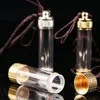 Gothic Blood Vial Necklace For Couple Lovers Men Women Transparent Glass Bottle Be Opened Pendant Necklaces287N