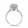 Vecalon Luxury Fashion Jewelry Ring Ruby Simulated Diamond CZ 925 Sterling Silver Engagement Wedding Band Ring for Women2643