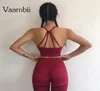 Mulheres 2 peça roupa yoga esporte conjunto de treino plus size roupas para mulheres sutiã esportivo e sem costura ginásio leggings define activewear1260927