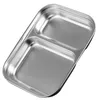 Dinnerware Sets Trays Stainless Steel Dinner Plate Divided Dipping Seasoning Sectioned Plates Serving Dish Sauce Child