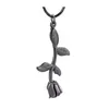 Pendant Necklaces IJD10034 Stainless Steel Rose Flower Cremation Urn Necklace For Ashes Women Keepsake Memorial Jewelry