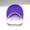 Bérets Blanche à bande blanche Transparent en plastique PC Visor de couleur violette