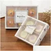 Transparent Frosted Cake Box Present Wrap Mooncake Cakes Pack Packaging Dessert Arons Pastry Boxes LX3166 WJY591 Drop Delivery DHQST