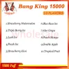 Autêntico Bang King 15000 Poff Disponível Pen Pen 15k E Cigarro 650mAh Mesh Recarregável Bobina de Malha 25ml POD pré-preenchido 0% 2% 3% 5% Vaporizador Dispositivo 10 Sabores 10