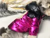 Bulldog teckel automne et hiver veste épaisse veste à capuche pour animaux de compagnie 2 couleurs manteau pour animaux de compagnie à face brillante manteau Anorak Extra épais