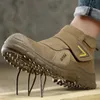 Anti escaldadura sapatos de trabalho de soldagem antismash antipunctura segurança homens botas protetoras resistente ao desgaste masculino industrial 231225