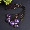 LINK BRACELETS NATURANTE AMETHYST PENENTE DA DATACIONAÇÃO Gemston Jewelry Christmas Gift for Women Man 1pcs 4-5cm