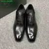 Berluti męskie sukienki skórzane buty Oxfords buty Berlutis Nowe męskie Wenezia skórzane ręczne buty Oxford z krokodylem Koronkowe buty skórzane H Yhq8