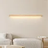 Wall Lamp Wood Led 3 Color Change Long Light For Bedroom Living Room Surface Mounted Sofa Background Lighting Fixture