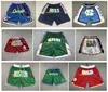 Throwback Team Basketball Football Shorts Bara kort korg USA med Pocket Zipper Hip Pop Sport Wear Pant Bryant Lower Merion Georgetown Hoyas North Carolina