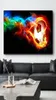 Soccer Abstrah Colorful Flame Wrapped Football Affischer and Prints Canvas Måla tryck Väggkonst för vardagsrum Heminredning CUADR8181434