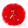 San Valentino bambini vestiti da festa ragazze amore cuore lettera labbro pizzo tulle tutu abito abito da ballo bambini garza rossa vestiti da principessa Z6360