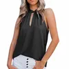 Blouses Femmes Mode Bandage Débardeurs Femmes Sans Manches Creux Camisole Été Streetwear Casual Dames Sexy Ample Fit Réservoirs Gilet Chemisier