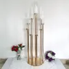 10 Heads Metal Candelabra Luxury Candle Holders Stands Wedding Table Centerpiece Flower Vase Droga Dekoracja przyjęcia