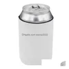 10X13Cm Sublimation Diy White Blank Slim Can Holder Neoprene Insator Cooler Water Bottle Ers Drop Delivery Dhczi