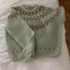 Kobiety swetry ciężkie argyle o-deterk leniwy sweter mujer jesienna zima gęste ciepłe dzianin
