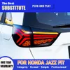 Voor Honda Jazz Fit GR9 Led-achterlicht 20-22 Auto Styling Achterlicht Rem Reverse Running Lights Streamer richtingaanwijzer Achterlichten Montage