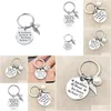 Key Rings Stainless Steel Key Rings Wing Charm Letter Not Sister Keychains For Best Friend Fashion Jewelry Gift Drop Deliver Dhgarden Dhata