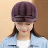 Boll Caps Ladies Duck Cap Luxury Mink Hårmode förtjockad baseball Real Pur Winter Outdoor Casual Warm Hat 2023