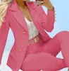 Women039s Two Piece Pants 2021 Femme Formal Jacket Trousers Office Lady Outfits Autumn Women Pieces Set Chain Print Blazer Co9868304