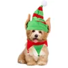 Abbigliamento per cani Articoli per animali Ornamenti per copricapo natalizi Cappello per cani Collare in flanella e costume da elfo