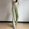 Kadın Pantolon Y2K Giysileri Beyaz Takım Pantolon Yaz Günlük Sürükleme Kat Düz Geniş Bacak Kore Stili 2023