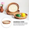 Zestawy naczyń stołowych koszyk owocowy przyjęcie domowe tkane dekoracyjne okrągłe przechowywanie przekąski trzyczęściowy uchwyt na garnitur