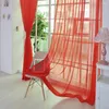 Vorhang 1pc 2m 1 m 1 m schiere Voile für Wohnzimmer Schlafzimmer Dekoration Fenster Voiles Tüll rote Vorhänge Maschine Waschung