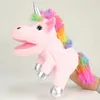 The Mouth Can Move Unicorn Hand Puppets Plush Toys Dolls Parent Child Games Kindergarten Early Childhood Education Roleplay 231228