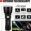 Taschenlampe mit hohen Lumen, wiederaufladbar, superhelle LED-Taschenlampen, hellstes Blitzlicht, leistungsstarke taktische Taschenlampen, tragbare Notfall-Taschenlampen