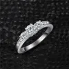 JewelryPalace Anillo de compromiso de 3 piedras CZ 925 anillos de plata esterlina para mujer Anillo de aniversario Anillos de boda Joyería de plata 925 X072677