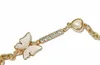 Designer Beading Butterfly Diamond Chain Strap Gold Metal 05cm Handväskväska Purse Ersättningsåtkomst Hårdvara Hög kvalitet 231227