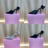 Shoe Maker Designer Women's High Heels Sandals appuntita tacchi sottili con fiocco nero in pelle nero Scarpe di marca di lusso Scarpe per banchetti Scarpe da sposa Scarpe da sposa