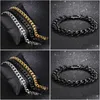 Bijoux Titane Acier Serpent Chaîne Bracelet Hip Hop Inoxydable Lien Cubain Bracelets Pour Femmes Hommes Drop Livraison Bébé, Enfants Materni Dhdyt