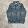 Neue Herren -Denimjacke Designer Übergroße Mäntel Mode High Street Jackets Revers -Oberbekleidung Kleidung