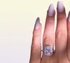 Vecalon Charm Promise Ring 925 Sterling Silver Cushion Cut 3Ct Diamond CZ CZ Rings Rings for Women Men Jewelry3734429