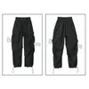 Streetwear 2023 Spring Harem Casual Pants Men Elastic midja Solid Color Cargo Multi Pocket Loose Baggy for Women 231227
