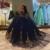 Royal Blue Ruffles Skirt Quinceanera Dresses Off Shoulder Gold Applique Lace Tull With Cape Corset vestidos de 15 anos quinceaneras