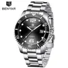 Benyar Top Man Men Mechanical Watch Automatyczna moda luksusowy stal nierdzewna samca