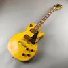 Customized electric guitar, yellow caston made old, yellow body binding, gold accessories, quick shipping