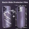 Película de hidrogel para iphone 14 pro max, película protetora de tela traseira para iphone 13 mini 12 13 pro max 14 pro 15pro max, não é vidro